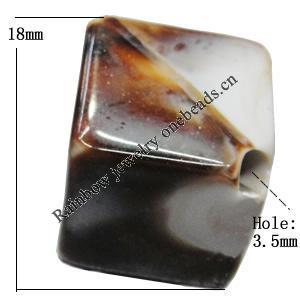 Dichroic Solid Acrylic Beads, Cube 18x18mm Hole:3.5mm Sold by Bag 