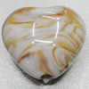 Dichroic Solid Acrylic Beads, Heart 20x19mm Hole:2mm Sold by Bag 