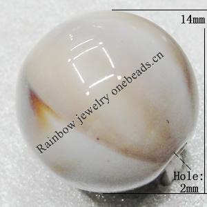 Dichroic Solid Acrylic Beads, Round 14mm Hole:2mm Sold by Bag 
