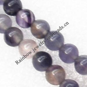 Gemstone beads, Agate(dyed), Round 6mm, sold per 16-inch strand