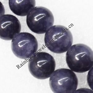 Gemstone beads, Agate(dyed), Round 8mm, sold per 16-inch strand