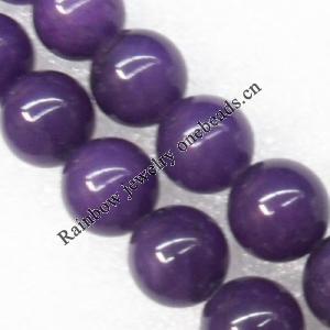 Gemstone beads, Agate(dyed), Round 10mm, sold per 16-inch strand