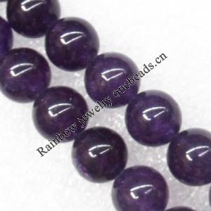 Gemstone beads, Agate(dyed), Round 12mm, sold per 16-inch strand