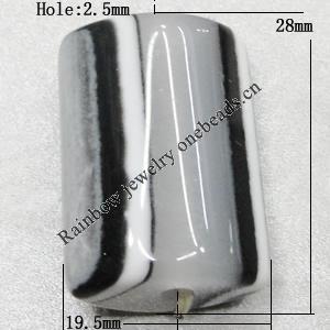Resin Beads, Flat Column 28x19.5mm Hole:2.5mm Sold by Bag 