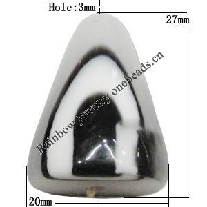 Resin Beads, 27x20mm Hole:3mm Sold by Bag 