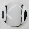 Resin Beads, Flat Round 28x9mm Hole:2.2mm Sold by Bag 