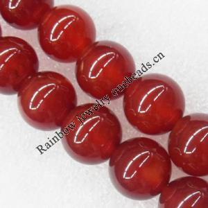 Gemstone beads, Agate(dyed), Round 10mm, sold per 16-inch strand