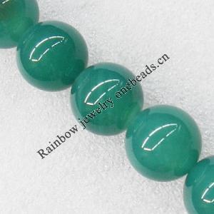 Gemstone beads, Agate(dyed), Round 16mm, sold per 16-inch strand