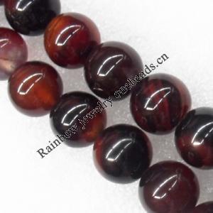 Gemstone beads, Agate(dyed), Round 10mm, sold per 16-inch strand