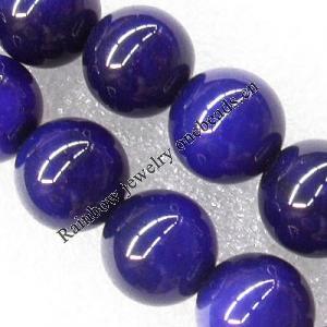 Gemstone beads, Agate(dyed), Round 6mm, sold per 16-inch strand