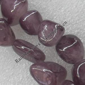 Gemstone beads, Agate(dyed), Nugget 9-18mm, sold per 16-inch strand