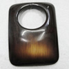 Resin Pendant, O:55.5x41x41 I:22mm Sold by Bag 