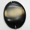 Resin Beads, Flat Oval 39.5x31mm Hole:2.5mm Sold by Bag 