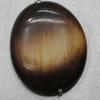 Resin Beads, Flat Oval 39.5x31mm Hole:2.5mm Sold by Bag 