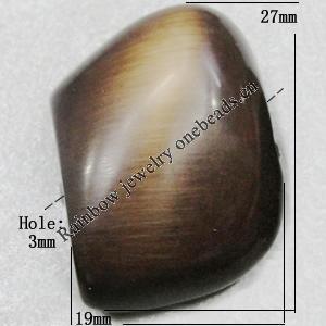 Resin Beads, 27x19mm Hole:3mm Sold by Bag 