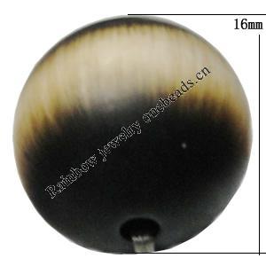 Resin Beads, Round 16mm Sold by Bag 