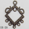 Connector, Lead-free Zinc Alloy Jewelry Findings, 26x48mm Hole=2mm,1mm, Sold by Bag