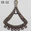 Connector, Lead-free Zinc Alloy Jewelry Findings, 34x45mm Hole=1mm, Sold by Bag