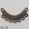 Connector, Lead-free Zinc Alloy Jewelry Findings, 14x26mm Hole=1mm, Sold by Bag