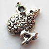 Pendant, Lead-free Zinc Alloy Jewelry Findings, Bird 18x17mm Hole:2mm, Sold by Bag