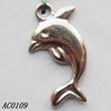 Pendant, Lead-free Zinc Alloy Jewelry Findings, Dolphin 25x13mm Hole:2mm, Sold by Bag