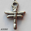 Pendant, Lead-free Zinc Alloy Jewelry Findings, Dragonfly 12x16mm Hole:1mm, Sold by Bag