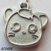 Pendant, Lead-free Zinc Alloy Jewelry Findings, Cat 17x17mm Hole:2mm, Sold by Bag