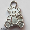 Pendant, Lead-free Zinc Alloy Jewelry Findings, Bear 19x26mm Hole:4mm, Sold by Bag