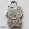 Pendant, Lead-free Zinc Alloy Jewelry Findings, Cat 16x26mm Hole:4mm, Sold by Bag