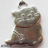 Pendant, Lead-free Zinc Alloy Jewelry Findings, Cat 21x27mm Hole:3mm, Sold by Bag