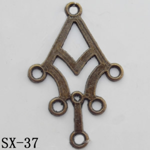 Connector, Lead-free Zinc Alloy Jewelry Findings, 23x35mm Hole=2mm, Sold by Bag