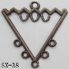 Connector, Lead-free Zinc Alloy Jewelry Findings, 30x30mm Hole=2mm,1.2mm, Sold by Bag