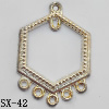 Connector, Lead-free Zinc Alloy Jewelry Findings, 20x28mm Hole=1mm, Sold by Bag