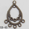 Connector, Lead-free Zinc Alloy Jewelry Findings, 22x30mm Hole=1mm, Sold by Bag