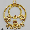 Connector, Lead-free Zinc Alloy Jewelry Findings, 25x31mm Hole=1mm, Sold by Bag