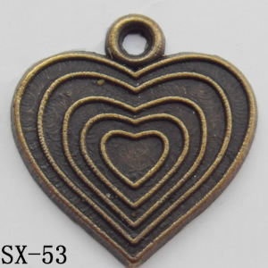 Pendant, Lead-free Zinc Alloy Jewelry Findings, 17.5x18mm Hole=1mm, Sold by Bag