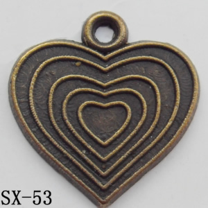 Pendant, Lead-free Zinc Alloy Jewelry Findings, 17.5x18mm Hole=1mm, Sold by Bag