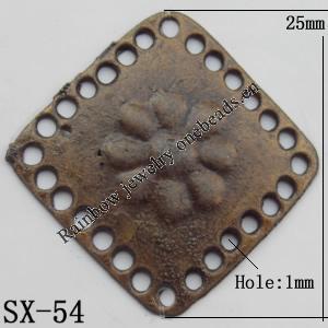 Connector, Lead-free Zinc Alloy Jewelry Findings, 25mm Hole=1mm, Sold by Bag