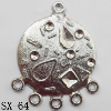 Connector, Lead-free Zinc Alloy Jewelry Findings, 26x32mm Hole=1mm, Sold by Bag