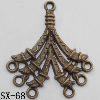 Connector, Lead-free Zinc Alloy Jewelry Findings, 34x39mm Hole=2mm, Sold by Bag