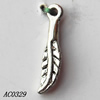 Pendant, Lead-free Zinc Alloy Jewelry Findings, Leaf 17x4mm Hole:1mm, Sold by Bag