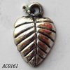 Pendant, Lead-free Zinc Alloy Jewelry Findings, Leaf 16x10mm Hole:1mm, Sold by Bag