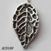 Pendant, Lead-free Zinc Alloy Jewelry Findings, Leaf 17x10mm Hole:1mm, Sold by Bag