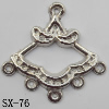 Connector, Lead-free Zinc Alloy Jewelry Findings, 27x26mm Hole=1mm, Sold by Bag