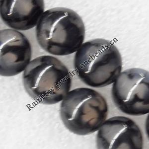 Gemstone beads, Agate(dyed), Round 6mm, sold per 16-inch strand