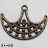 Connector, Lead-free Zinc Alloy Jewelry Findings, 35x26mm Hole=2mm, Sold by Bag