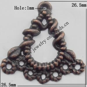 Connector, Lead-free Zinc Alloy Jewelry Findings, 26.5x26.5mm Hole=1mm, Sold by Bag