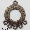 Connector, Lead-free Zinc Alloy Jewelry Findings, 18x21mm Hole=1mm, Sold by Bag