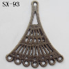 Connector, Lead-free Zinc Alloy Jewelry Findings, 29x34mm Hole=1mm, Sold by Bag