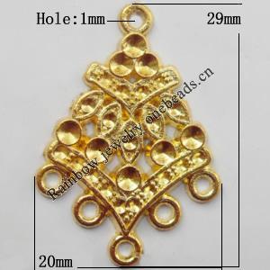 Connector, Lead-free Zinc Alloy Jewelry Findings, 20x29mm Hole=1mm, Sold by Bag
